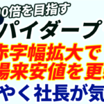 【悲報】株価100倍を目指すと宣言したスパイダープラス、株価は赤字幅拡大で上場来安値を更新続けるなか社長がようやく当たり前のことに気付く