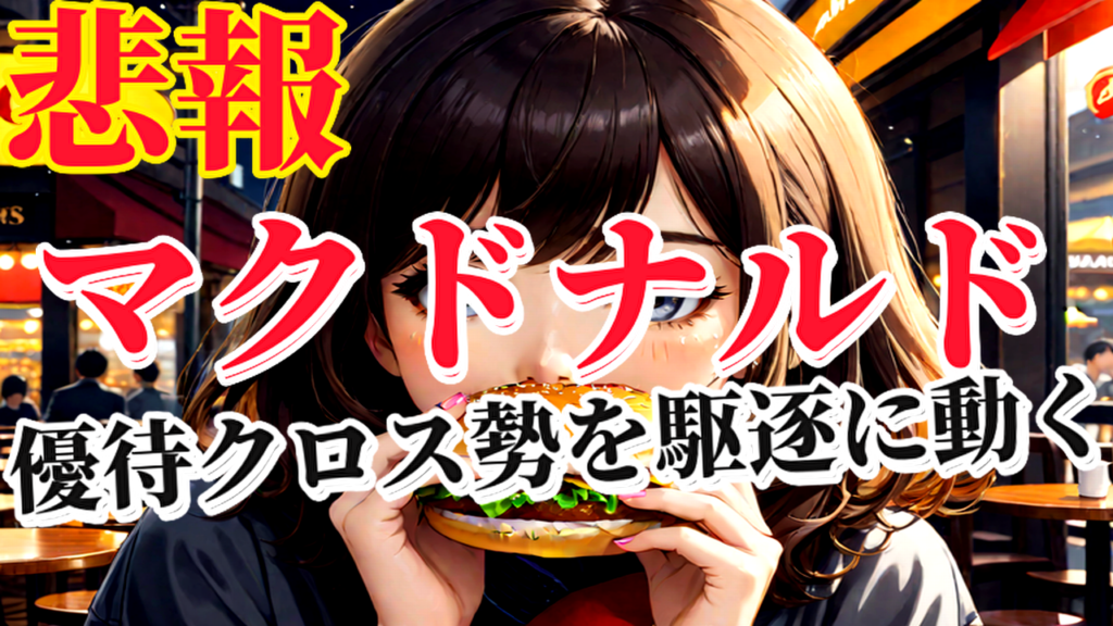 【悲報】大人気の株主優待マクドナルド！優待クロス勢を駆逐に動く