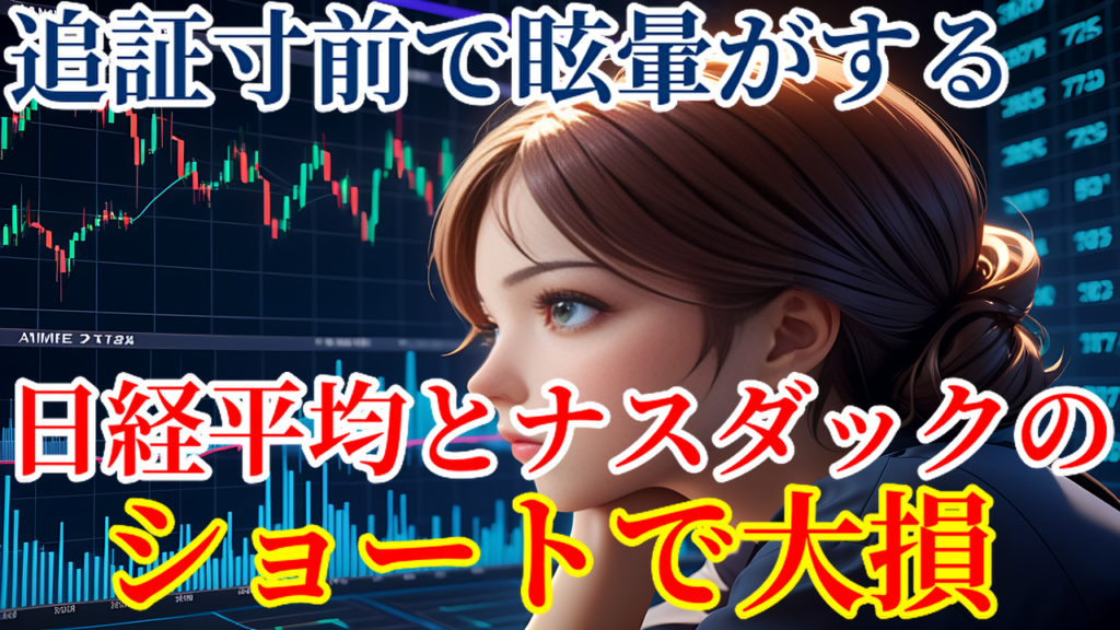 日経平均とナスダックのショートで大損！追証寸前で眩暈がする