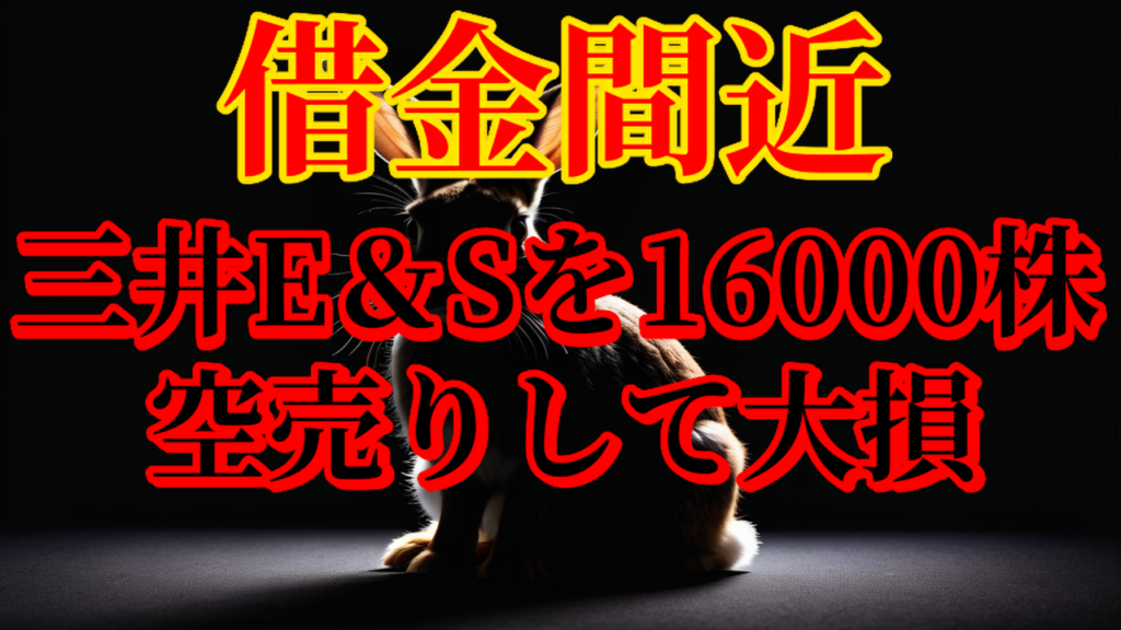 【借金間近】三井E&Sを16000株空売りして大損